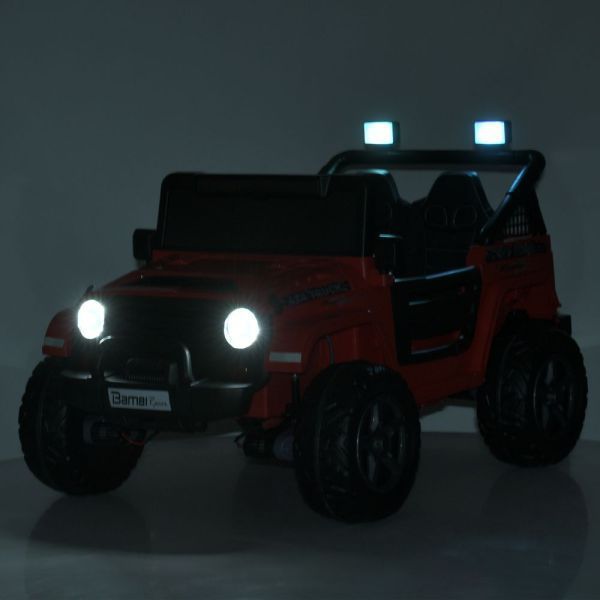 Детский электромобиль Джип Jeep Wrangler M 6287EBLR-2 двухместный черный, 4 мотора по 45W, EVA, кожа, Bluetooth mp-332326 фото