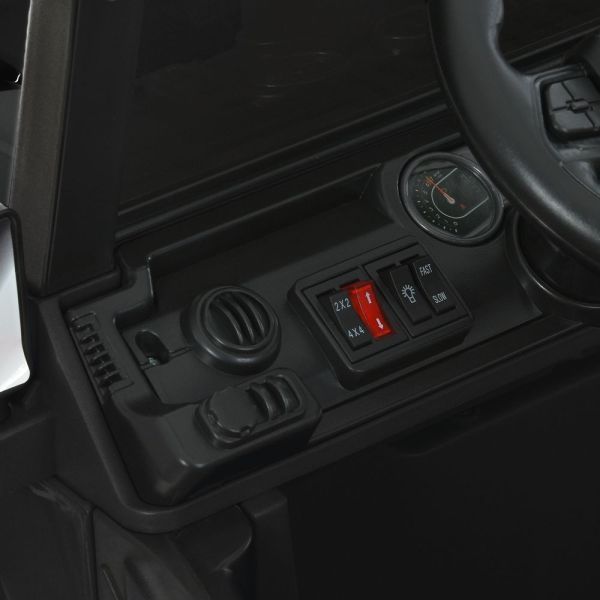 Детский электромобиль Джип Jeep Wrangler M 6287EBLR-2 двухместный черный, 4 мотора по 45W, EVA, кожа, Bluetooth mp-332326 фото