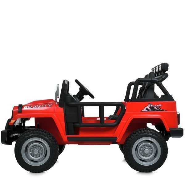 Детский электромобиль Джип Warpath Gravity M 6108EBLR-3 двухместный, 4 мотора по 90W, EVA, кожа, Bluetooth, MP3, USB, FM, красный mp-313734 фото