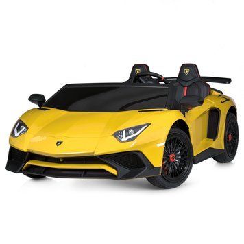 Дитячий електромобіль Bambi M 5738 AL-6 Lamborghini Aventador, двомісний, жовтий mp-291219 фото