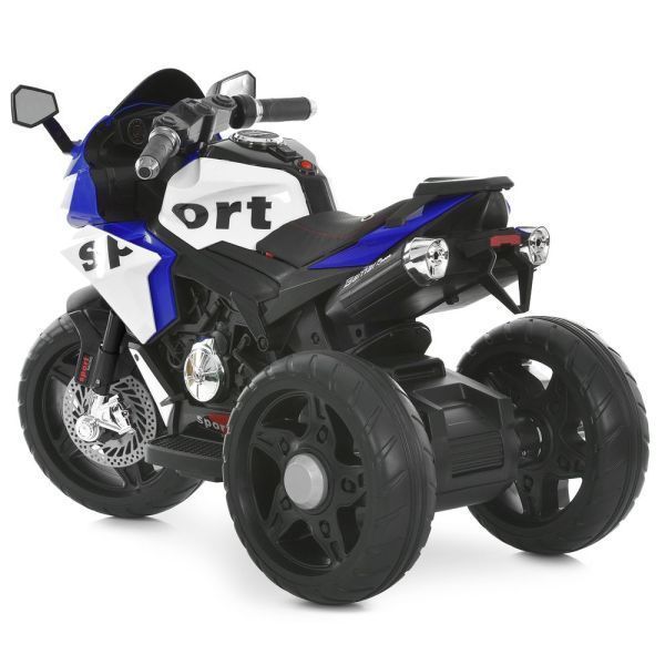 Дитячий мотоцикл Kawasaki Ninja M 6267EL-4 синій, 2 мотори по 35W, EVA, шкіра, Bluetooth mp-332334 фото