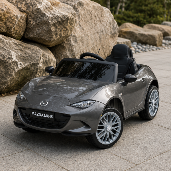 Детский электромобиль Mazda MX-5 M 5846EBLRS-11 серый, 4 мотора по 25W, EVA, кожа, Bluetooth, MP3 mp-313661 фото