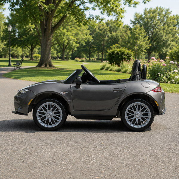 Детский электромобиль Mazda MX-5 M 5846EBLRS-11 серый, 4 мотора по 25W, EVA, кожа, Bluetooth, MP3 mp-313661 фото