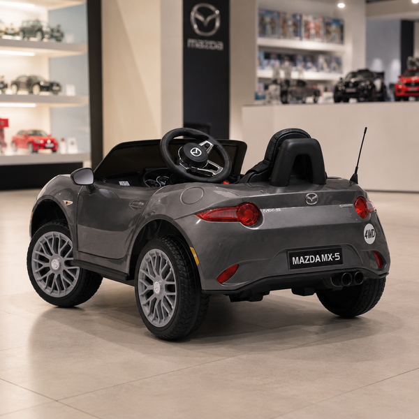 Детский электромобиль Mazda MX-5 M 5846EBLRS-11 серый, 4 мотора по 25W, EVA, кожа, Bluetooth, MP3 mp-313661 фото
