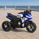 Дитячий мотоцикл Kawasaki Ninja M 6267EL-4 синій, 2 мотори по 35W, EVA, шкіра, Bluetooth mp-332334 фото 4