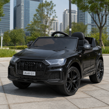 Дитячий електромобіль Джип Audi Q7 M 5796EBLR-2, 2 мотори по 35W, EVA, екошкіра, MP3, USB, Bluetooth, чорний mp-297928 фото