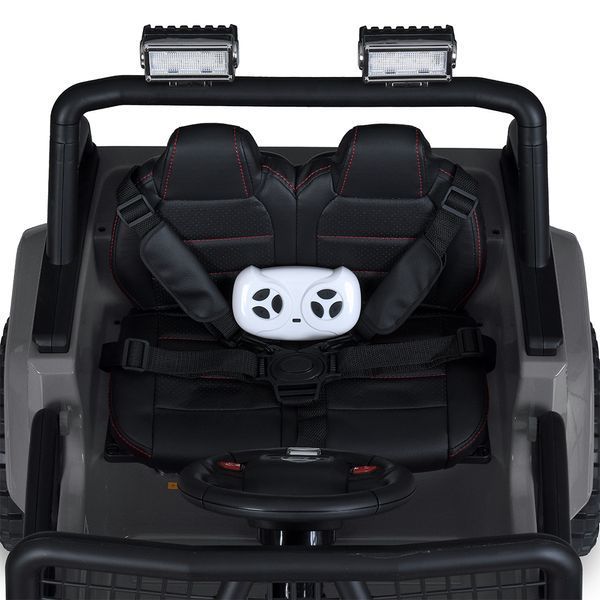 Джип M 5991EBLR-11 24V 1шт 2, 4G, 1аккум24V5AH, 4мотора50W, BLUETOOTH, USB, TF, EVA, музыка, свет, шкіра, сірий mp-305698 фото