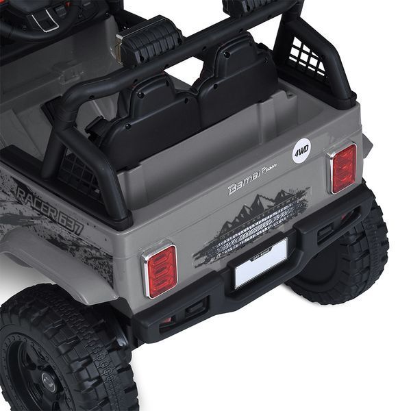Джип M 5991EBLR-11 24V 1шт 2, 4G, 1аккум24V5AH, 4мотора50W, BLUETOOTH, USB, TF, EVA, музыка, свет, шкіра, сірий mp-305698 фото