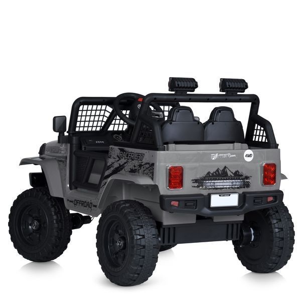 Джип M 5991EBLR-11 24V 1шт 2, 4G, 1аккум24V5AH, 4мотора50W, BLUETOOTH, USB, TF, EVA, музыка, свет, шкіра, сірий mp-305698 фото