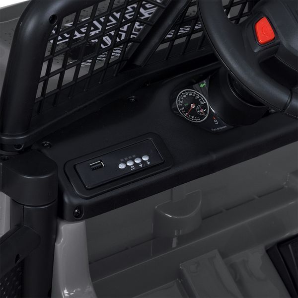 Джип M 5991EBLR-11 24V 1шт 2, 4G, 1аккум24V5AH, 4мотора50W, BLUETOOTH, USB, TF, EVA, музыка, свет, шкіра, сірий mp-305698 фото