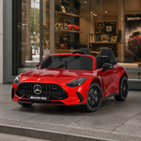 Дитячий електромобіль Mercedes-AMG GT R Roadster M 6313EBLRS-3, двомісний, 4 мотори по 200W, EVA, шкіра, Bluetooth, MP3, червоний автофарбування mp-340762 фото