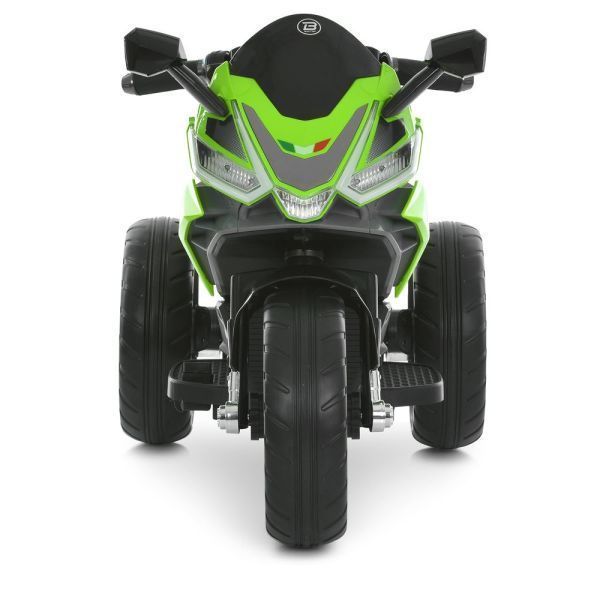 Дитячий мотоцикл Kawasaki Ninja M 6267EL-5 зелений, 2 мотори по 35W, EVA, шкіра, Bluetooth mp-332335 фото