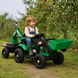 Трактор Ford-New Holland навантажувач з ковшем і екскаватором M 6027EBLR-5 зелений, 2 мотори по 25W, EVA, екошкіра, MP3, USB, Bluetooth, з причепом і пультом mp-340519 фото 3