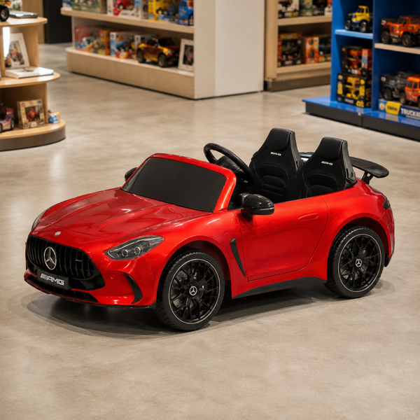 Дитячий електромобіль Mercedes-AMG GT R Roadster M 6315EBLRS-3 червоний, двомісний, 2 мотори по 320W, EVA, шкіра, Bluetooth, автофарбування mp-340763 фото