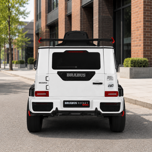 Детский электромобиль Джип Mercedes-AMG G 63 Brabus Rocket 900 M 6257EBLR-1 белый, Гелендваген, 4 мотора по 35W, EVA, экокожа, MP3, Bluetooth mp-329920 фото