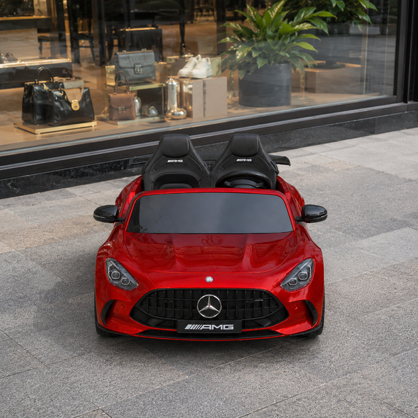 Дитячий електромобіль Mercedes-AMG GT R Roadster M 6315EBLRS-3 червоний, двомісний, 2 мотори по 320W, EVA, шкіра, Bluetooth, автофарбування mp-340763 фото