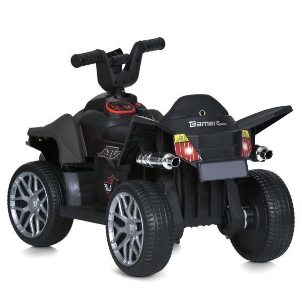 Квадроцикл M 5730ELR-2 на радиоуправлении, 2мотори25W, 1акум12V7AH, муз,світло, MP3, USB, EVA, TF, шкіра, чорний mp-336475 фото