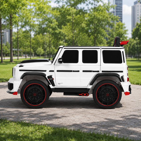 Детский электромобиль Джип Mercedes-AMG G 63 Brabus Rocket 900 M 6257EBLR-1 белый, Гелендваген, 4 мотора по 35W, EVA, экокожа, MP3, Bluetooth mp-329920 фото