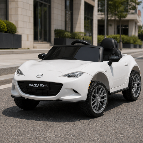 Дитячий електромобіль Mazda MX-5 M 5846EBLR-1 білий, 4 мотори по 25W, EVA, екошкіра, MP3, USB, TF, Bluetooth mp-313658 фото