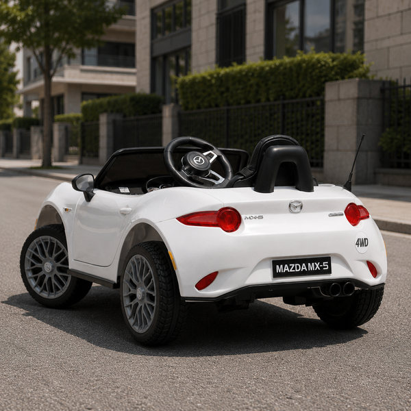 Дитячий електромобіль Mazda MX-5 M 5846EBLR-1 білий, 4 мотори по 25W, EVA, екошкіра, MP3, USB, TF, Bluetooth mp-313658 фото