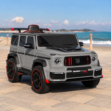 Детский электромобиль Джип Mercedes-AMG G 63 Brabus Rocket 900 M 6257EBLR-11 серый, Гелендваген, 4 мотора по 35W, EVA, кожаное сиденье, MP3, USB, Bluetooth mp-329921 фото