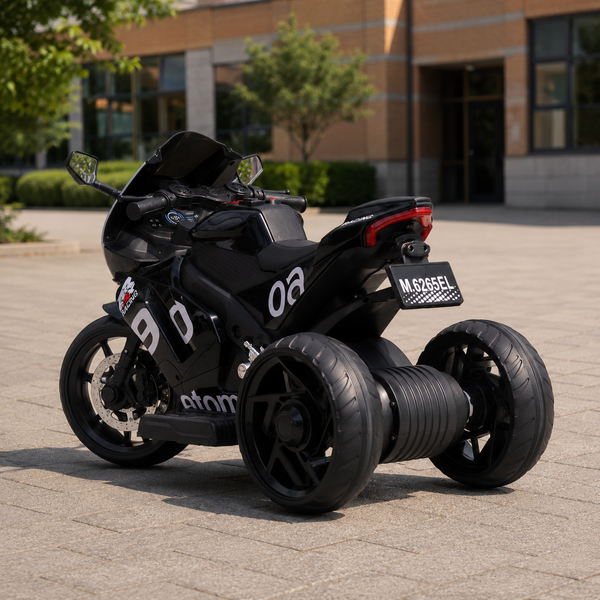 Дитячий мотоцикл Aprilia RS 660 RSV4 M 6265EL-2 чорний, 2 мотори по 35W, EVA, шкіра, Bluetooth, USB, TF mp-320518 фото