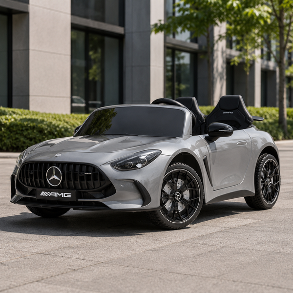 Дитячий електромобіль Mercedes-AMG GT R Roadster M 6313EBLRS-11 сірий двомісний, 4 мотори по 200W, EVA, екошкіра, Bluetooth, MP3, автопофарбування mp-340928 фото