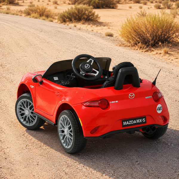 Детский электромобиль Mazda MX-5 M 5846EBLR-3 красный, 4 мотора по 25W, EVA, экокожа, MP3, USB, Bluetooth mp-313659 фото
