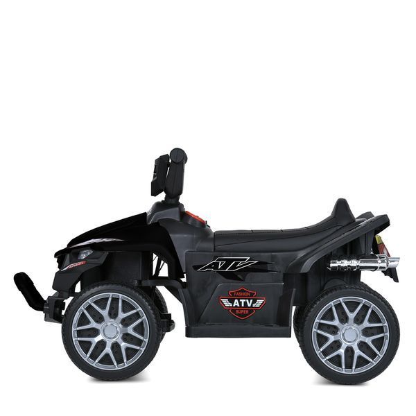 Квадроцикл M 5730EL-2 2мотори*25W, 1акум12V7AH, муз, свет, MP3, USB, EVA, шкіра, чорний mp-291081 фото