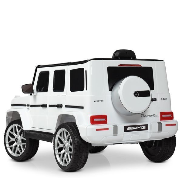 Дитячий електромобіль Джип Bambi M 4214 EBLR-1 Mercedes Гелендваген, білий mp-221076 фото