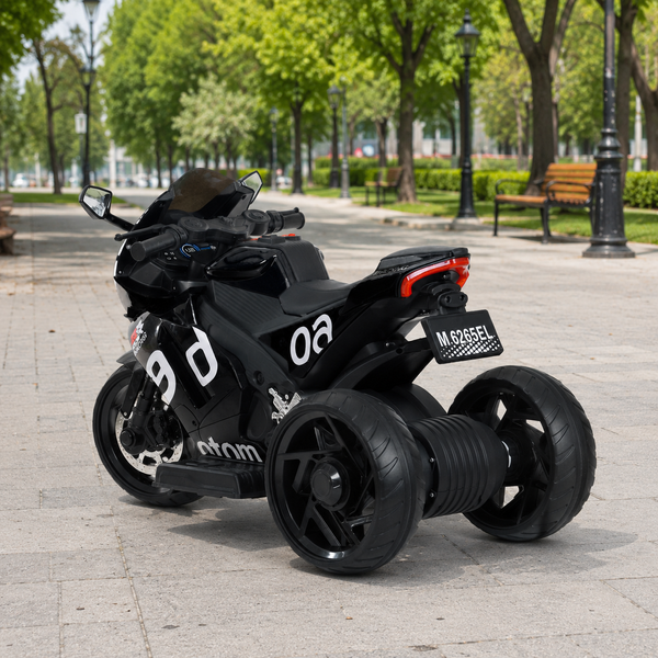 Дитячий мотоцикл Aprilia RS 660 RSV4 M 6265EL-2 чорний, 2 мотори по 35W, EVA, шкіра, Bluetooth, USB, TF mp-320518 фото