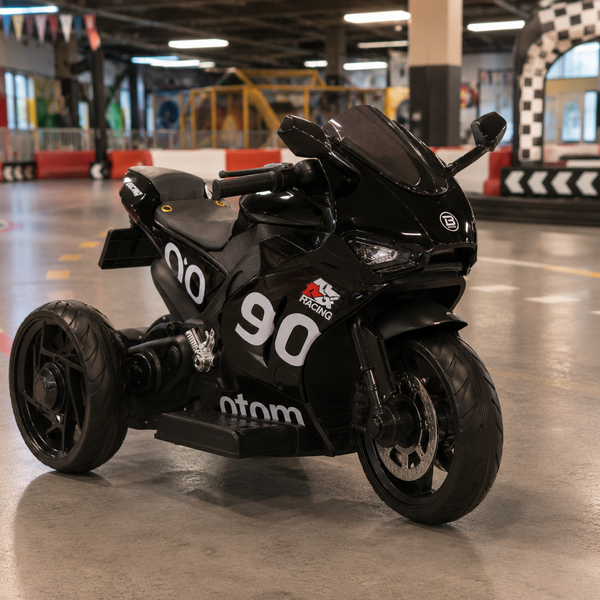 Дитячий мотоцикл Aprilia RS 660 RSV4 M 6265EL-2 чорний, 2 мотори по 35W, EVA, шкіра, Bluetooth, USB, TF mp-320518 фото
