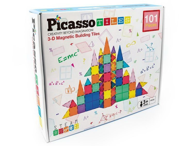 Магнітний конструктор PicassoTiles Magnetic Building Blocks, 101 деталь bab-396304 фото