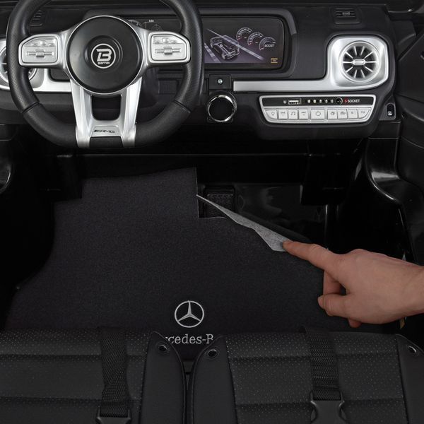 Дитячий електромобіль Джип Bambi M 4259 EBLR-2 Mercedes, двомісний, чорний mp-223950 фото