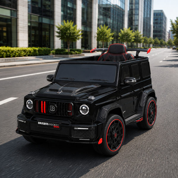 Детский электромобиль Джип Mercedes-AMG G 63 Brabus Rocket 900 Гелендваген M 6257EBLR-2 черный, 4 мотора по 35W, EVA, экокожа, MP3, USB, Bluetooth mp-329922 фото