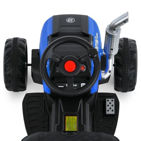 Детский электромобиль трактор Ford-New Holland M 6261EBLR-4 с прицепом и пультом, 2 мотора по 35W, EVA, экокожа, MP3, Bluetooth, синий mp-327953 фото