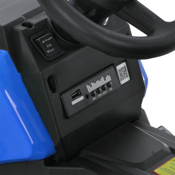 Детский электромобиль трактор Ford-New Holland M 6261EBLR-4 с прицепом и пультом, 2 мотора по 35W, EVA, экокожа, MP3, Bluetooth, синий mp-327953 фото