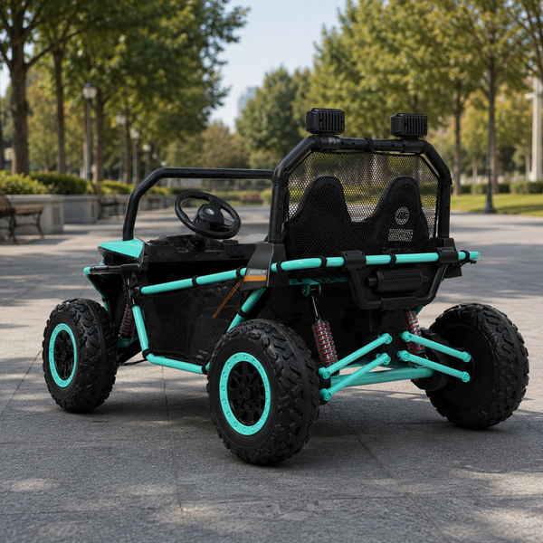 Детский электромобиль Джип Bambi M 4969(2)EBLR-15 багги UTV Can-Am MaverickX3, двухместный, 2 мотора по 150W, EVA, кожа, Bluetooth, MP3, USB, свет, бирюзовый mp-278348 фото