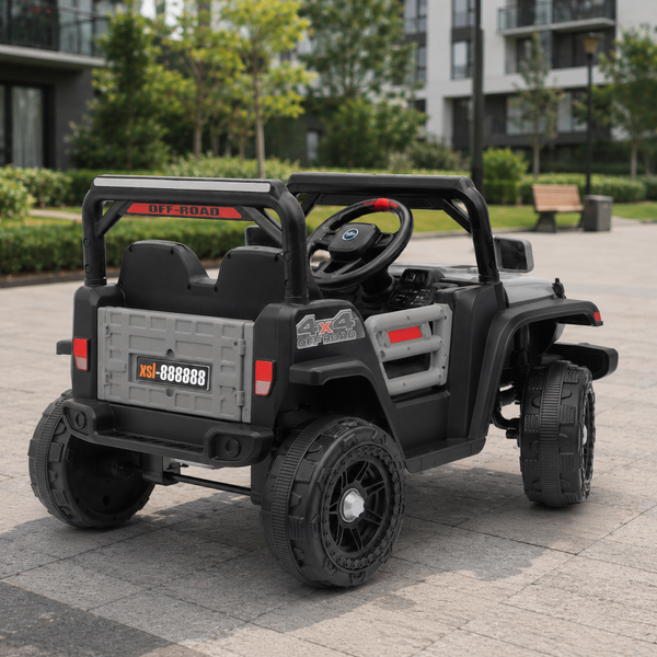 Джип M 6360EBLR-1 2.4G на радіокеруванні, 1*12V7AH, 4мотори25W, MP3, USB, BLUETOOTH, EVA, TF, шкіра, музика, світло, сірий mp-347214 фото