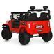 Дитячий електромобіль Джип Jeep Wrangler M 6270EBLR-3 двомісний, 2 мотори по 45W, EVA, шкіра, MP3, USB, Bluetooth, червоний mp-332982 фото 3