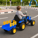Детский электромобиль трактор Ford-New Holland M 6261EBLR-4 с прицепом и пультом, 2 мотора по 35W, EVA, экокожа, MP3, Bluetooth, синий mp-327953 фото 4