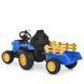 Детский электромобиль трактор Ford-New Holland M 6261EBLR-4 с прицепом и пультом, 2 мотора по 35W, EVA, экокожа, MP3, Bluetooth, синий mp-327953 фото 6