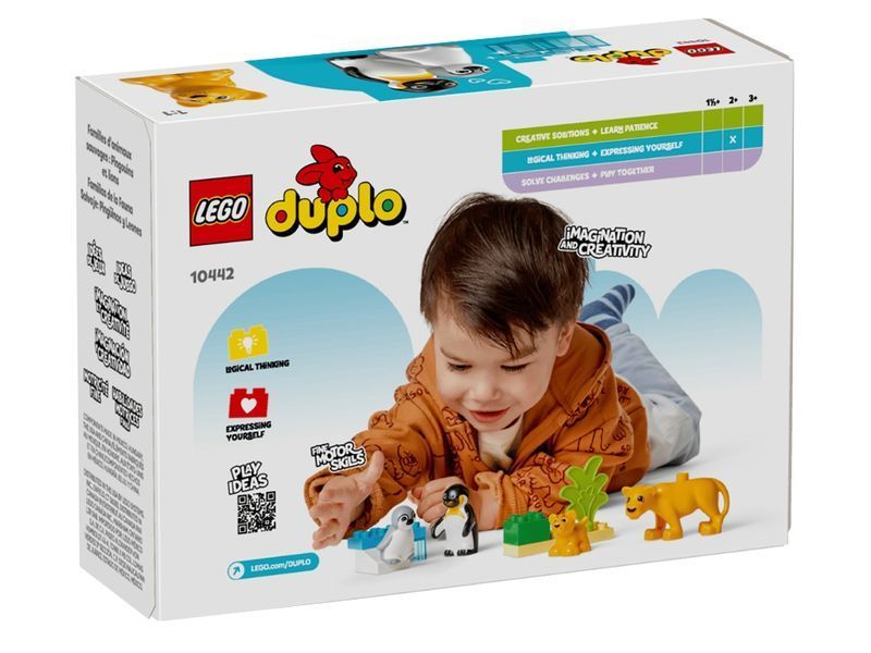 Конструктор LEGO DUPLO Town Семейства диких животных: Пингвины и львы, 10 деталей 10442 bab-395888 фото