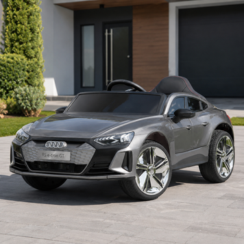 Детский электромобиль Audi RS e-tron GT M 6268EBLRS-11, 2 мотора по 35W, EVA, экокожа, Bluetooth, серый mp-332333 фото