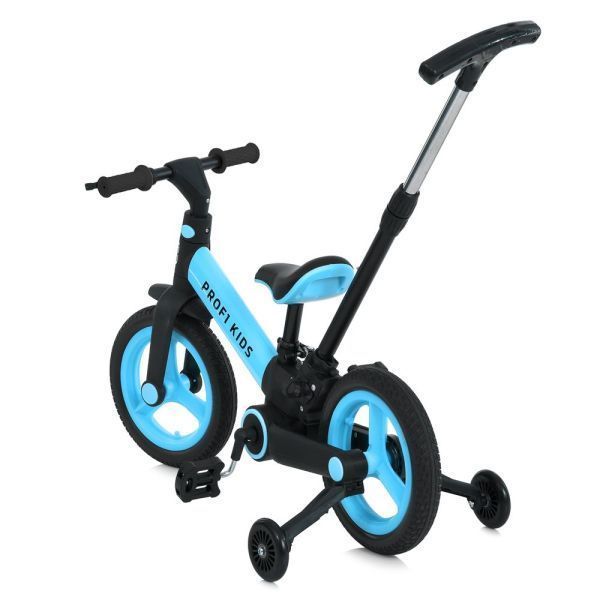 Велосипед-трансформер PROFI KIDS 12 д. MB 1021-6 3в1, 2 колеса,гума (антипрокол), стал.рама, кермо,нейлон.вилка, обід РР, ексцентрик сид, род.ручка, складной, голубой mp-315070 фото