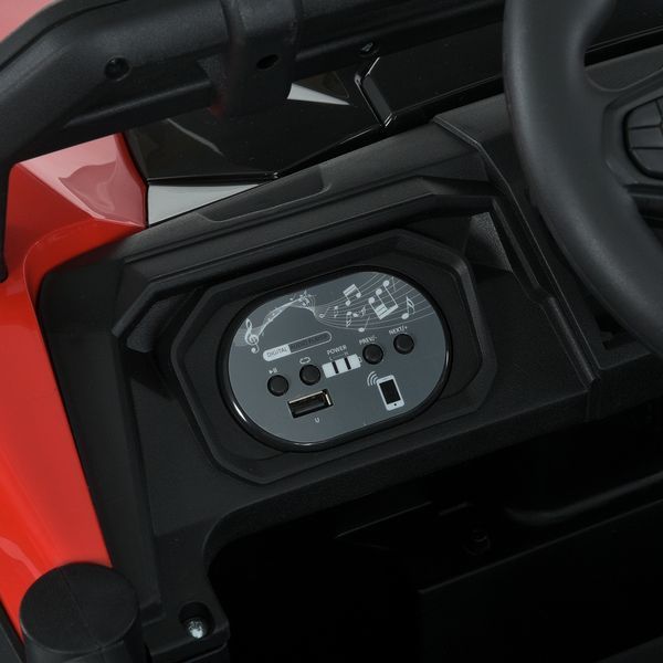 Багги M 6073EBLR-3 2, 4G на радиоуправлении, 2*12V7AH, 4*35W, USB, BLUETOOTH, EVA, музыка, свет, кожа, красный mp-308887 фото