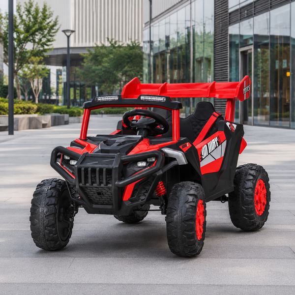Дитячий електромобіль Джип Багги M 6347EBLR-3, 4 мотори по 35W, MP3, Bluetooth, EVA, шкіра, червоний mp-349398 фото