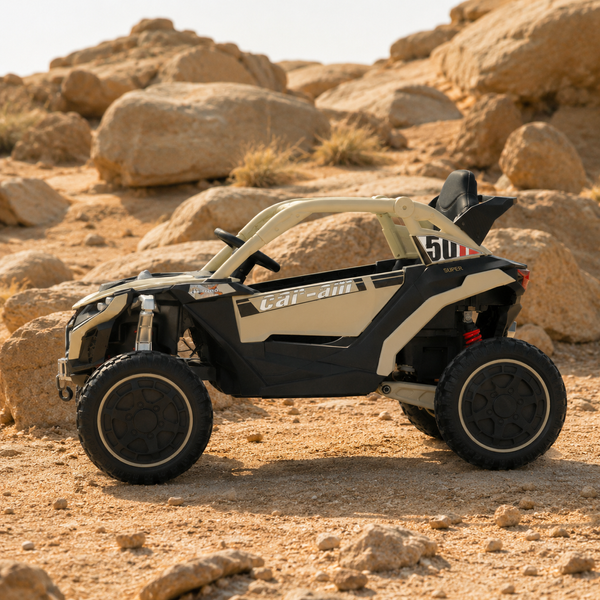 Дитячий електромобіль Джип Багги Bambi Racer M 6256EBLR-13 хакі, 4 мотори по 45W, EVA, шкіра, MP3, USB, Bluetooth, TF mp-329568 фото