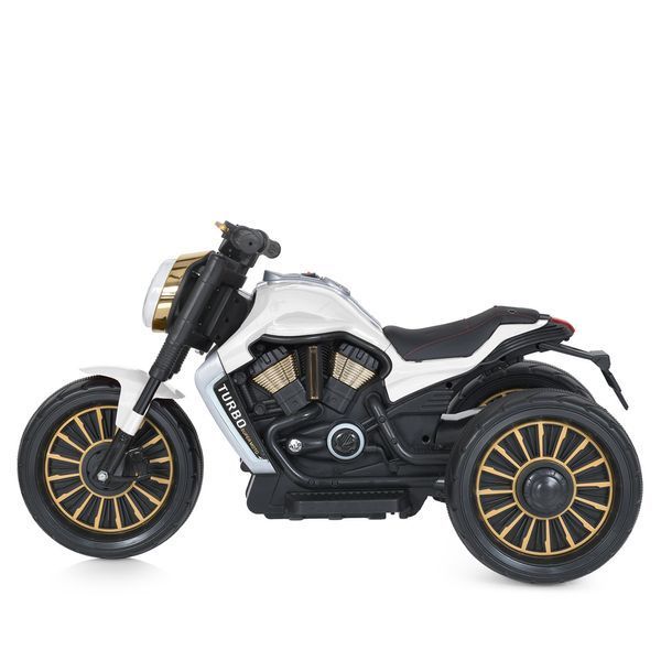 Дитячий мотоцикл Bambi M 5048EL-1 Harley-Davidson V-Rod білий, 2 мотори по 25W, EVA, шкіра, MP3, USB, Bluetooth mp-285651 фото