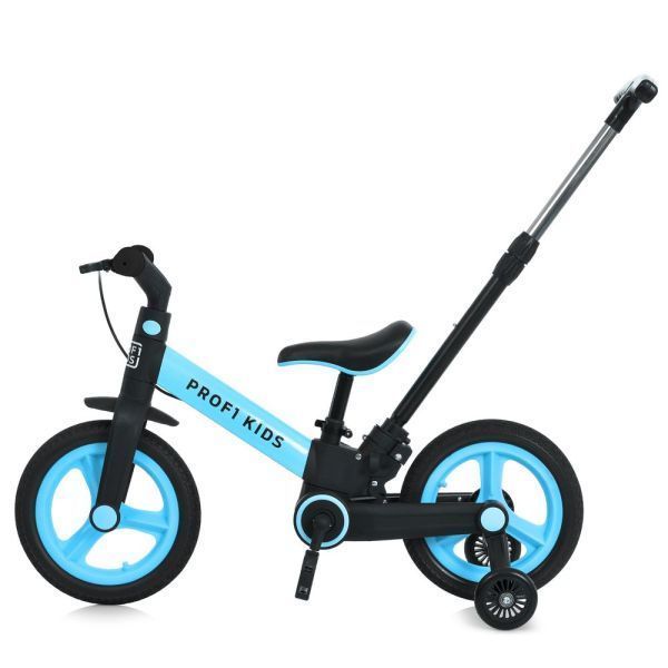 Велосипед-трансформер PROFI KIDS 12 д. MB 1021-6 3в1, 2 колеса,гума (антипрокол), стал.рама, кермо,нейлон.вилка, обід РР, ексцентрик сид, род.ручка, складной, голубой mp-315070 фото